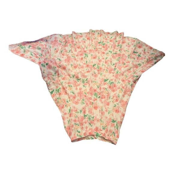 Nwot Floral Watercolor Pink Maxi Tiered Skirt Small Maison Stella - Picture 9 of 9